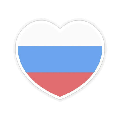 Heart Flag of Russia 1991-1993 - STICKER Vinyl Kiss-Cut Decal 3 Inch Transparent - The Sticker Space