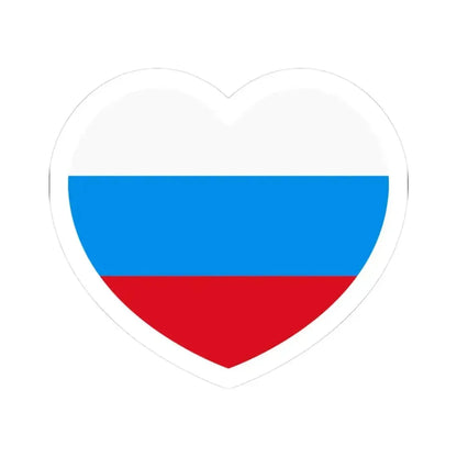 Heart Flag of Russia 1991-1993 - STICKER Vinyl Kiss-Cut Decal 3 Inch White - The Sticker Space