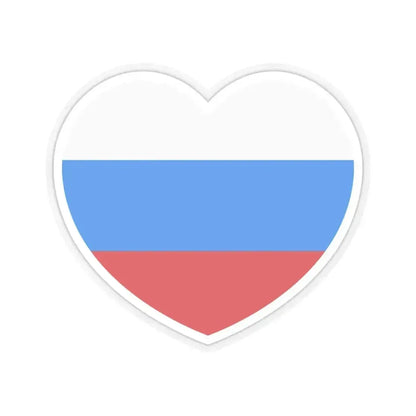Heart Flag of Russia 1991-1993 - STICKER Vinyl Kiss-Cut Decal 4 Inch Transparent - The Sticker Space