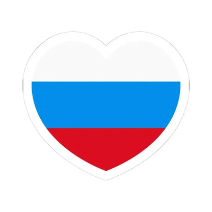Heart Flag of Russia 1991-1993 - STICKER Vinyl Kiss-Cut Decal 4 Inch White - The Sticker Space