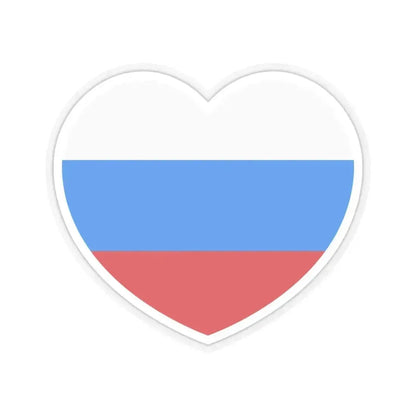 Heart Flag of Russia 1991-1993 - STICKER Vinyl Kiss-Cut Decal 6 Inch Transparent - The Sticker Space