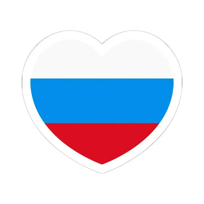Heart Flag of Russia 1991-1993 - STICKER Vinyl Kiss-Cut Decal 6 Inch White - The Sticker Space