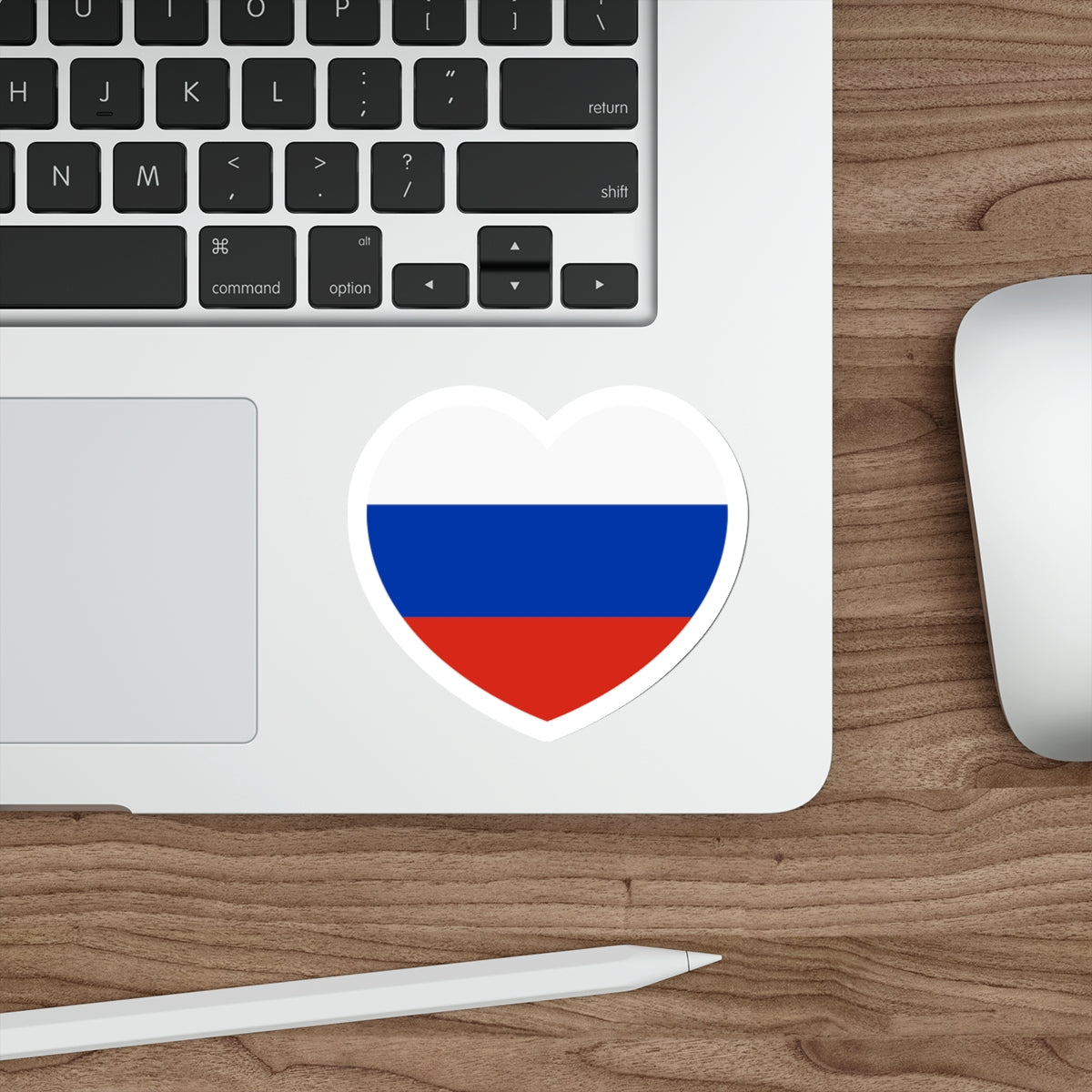 Heart Flag of Russia - STICKER Vinyl Die-Cut Decal-The Sticker Space