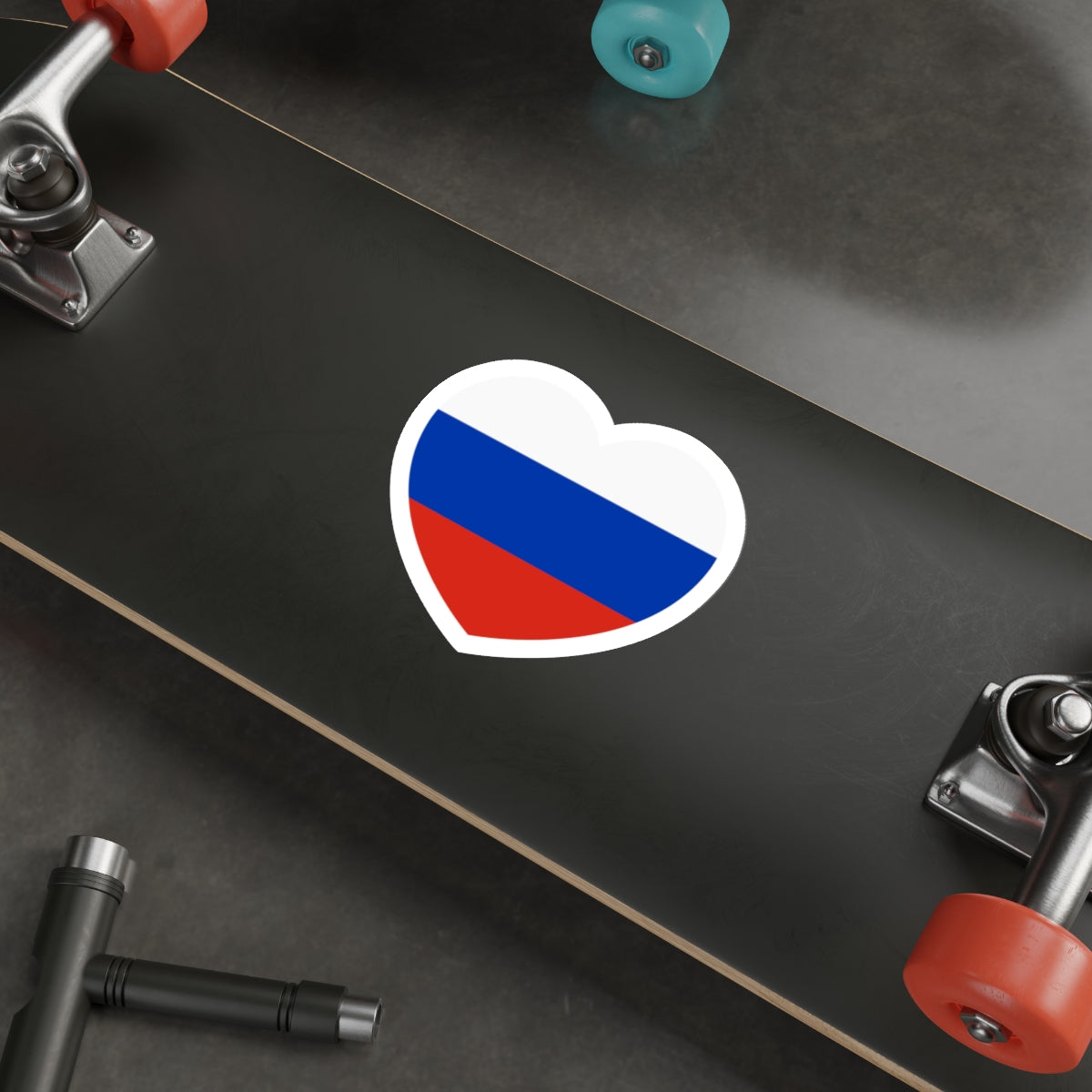 Heart Flag of Russia - STICKER Vinyl Die-Cut Decal-The Sticker Space