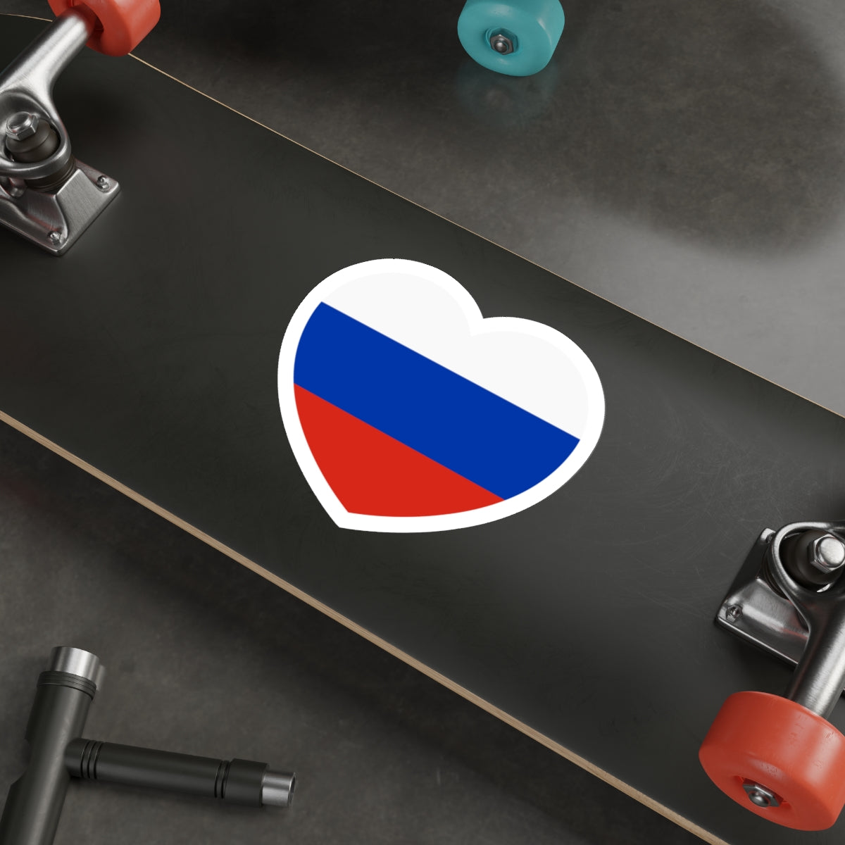 Heart Flag of Russia - STICKER Vinyl Die-Cut Decal-The Sticker Space