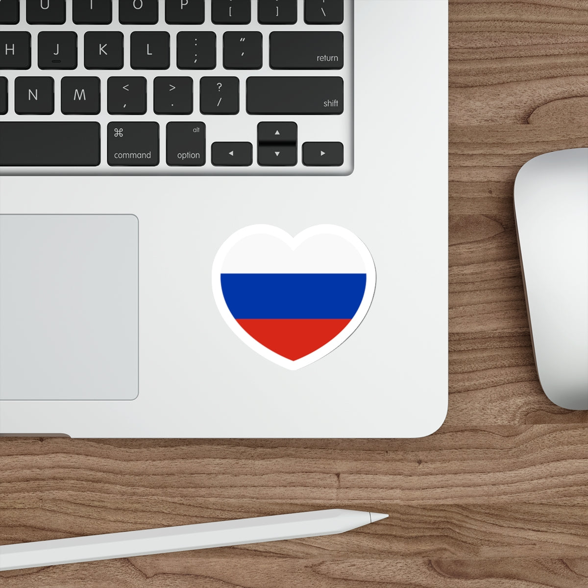 Heart Flag of Russia - STICKER Vinyl Die-Cut Decal-The Sticker Space