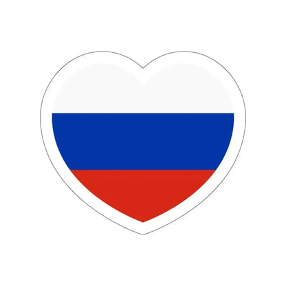 Heart Flag of Russia - STICKER Vinyl Die-Cut Decal White Die-Cut 5 Inch - The Sticker Space