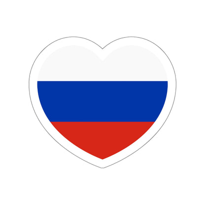 Heart Flag of Russia - STICKER Vinyl Die-Cut Decal-White-The Sticker Space