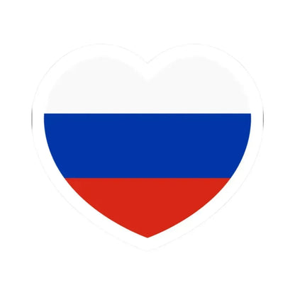 Heart Flag of Russia - STICKER Vinyl Kiss-Cut Decal 2 Inch White - The Sticker Space