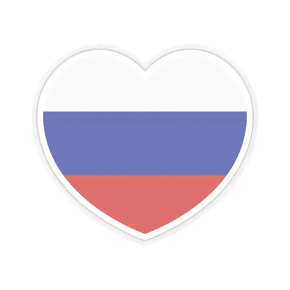 Heart Flag of Russia - STICKER Vinyl Kiss-Cut Decal 3 Inch Transparent - The Sticker Space