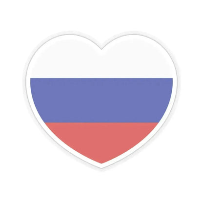 Heart Flag of Russia - STICKER Vinyl Kiss-Cut Decal 4 Inch Transparent - The Sticker Space