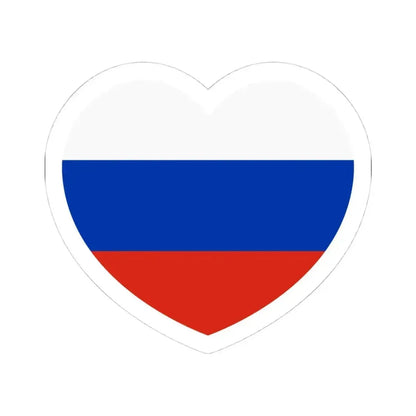 Heart Flag of Russia - STICKER Vinyl Kiss-Cut Decal 4 Inch White - The Sticker Space