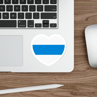 Heart Flag of Russia White-blue-white - STICKER Vinyl Die-Cut Decal-The Sticker Space