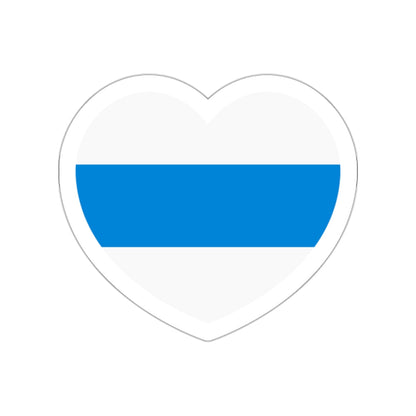 Heart Flag of Russia White-blue-white - STICKER Vinyl Die-Cut Decal-White-The Sticker Space