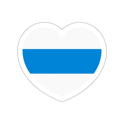 Heart Flag of Russia White-blue-white - STICKER Vinyl Die-Cut Decal-White-The Sticker Space