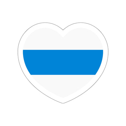 Heart Flag of Russia White-blue-white - STICKER Vinyl Die-Cut Decal-White-The Sticker Space