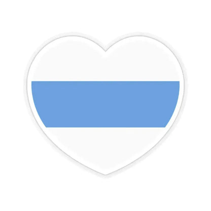 Heart Flag of Russia White-blue-white - STICKER Vinyl Kiss-Cut Decal 2 Inch Transparent - The Sticker Space
