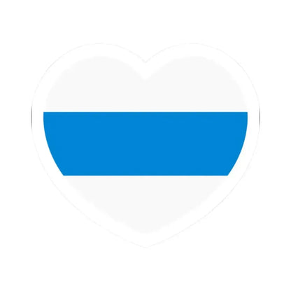Heart Flag of Russia White-blue-white - STICKER Vinyl Kiss-Cut Decal 2 Inch White - The Sticker Space