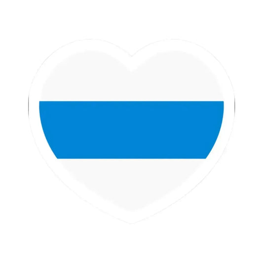 Heart Flag of Russia White-blue-white - STICKER Vinyl Kiss-Cut Decal 2 Inch White - The Sticker Space