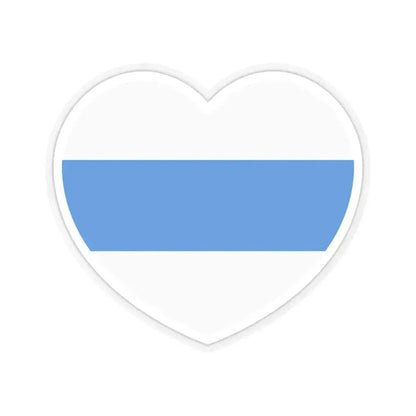 Heart Flag of Russia White-blue-white - STICKER Vinyl Kiss-Cut Decal 3 Inch Transparent - The Sticker Space