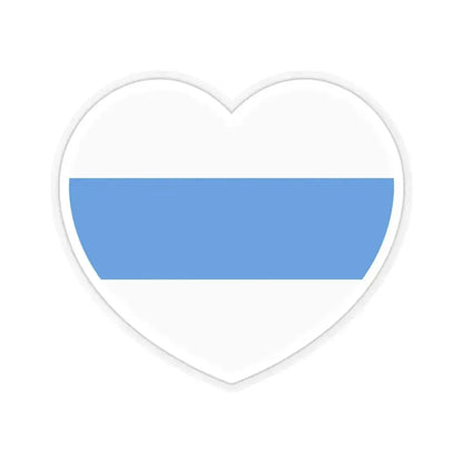 Heart Flag of Russia White-blue-white - STICKER Vinyl Kiss-Cut Decal 4 Inch Transparent - The Sticker Space
