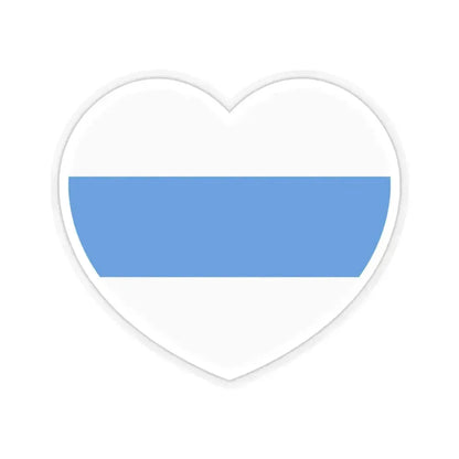 Heart Flag of Russia White-blue-white - STICKER Vinyl Kiss-Cut Decal 6 Inch Transparent - The Sticker Space