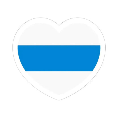 Heart Flag of Russia White-blue-white - STICKER Vinyl Kiss-Cut Decal 6 Inch White - The Sticker Space