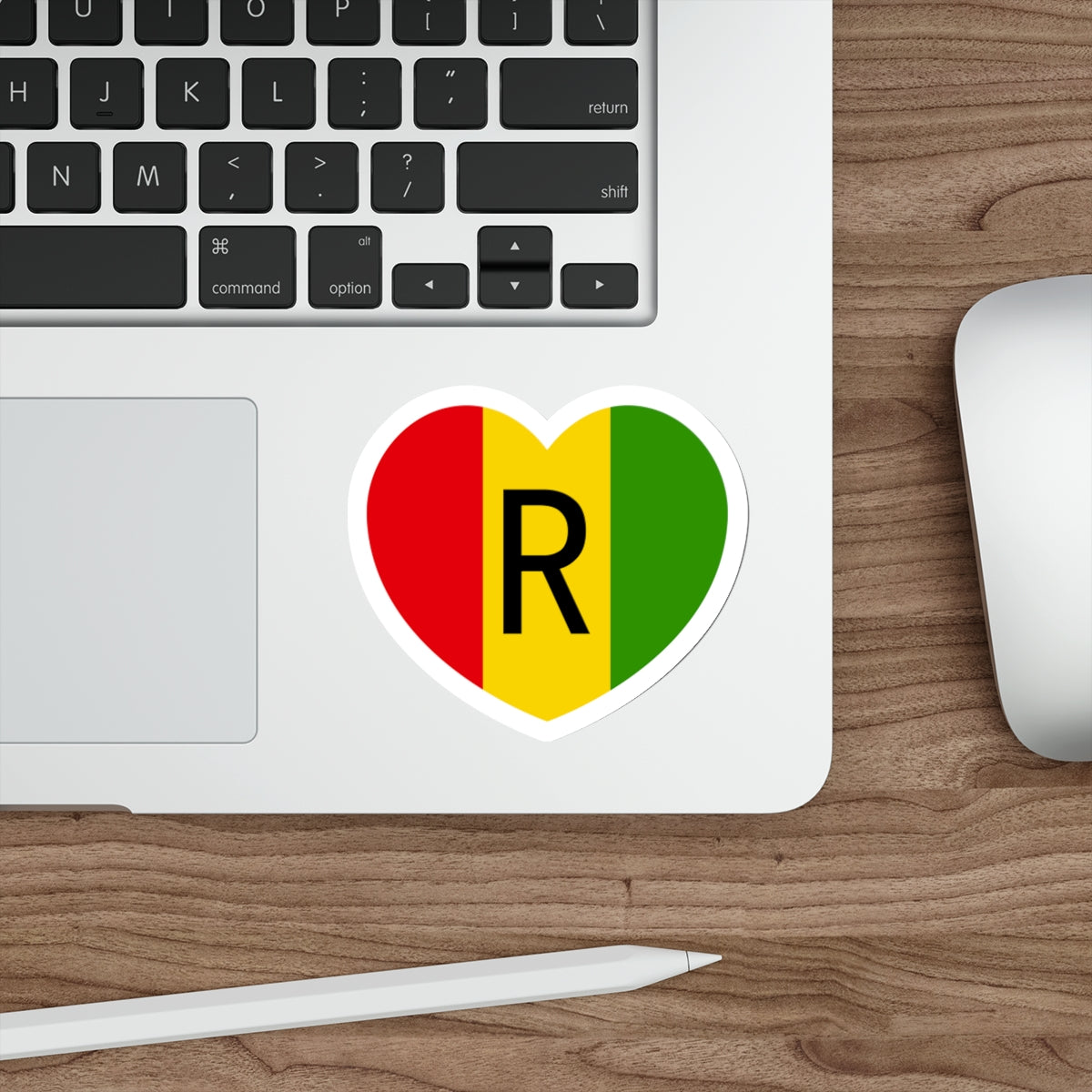 Heart Flag of Rwanda 1962-2001 - STICKER Vinyl Die-Cut Decal-The Sticker Space