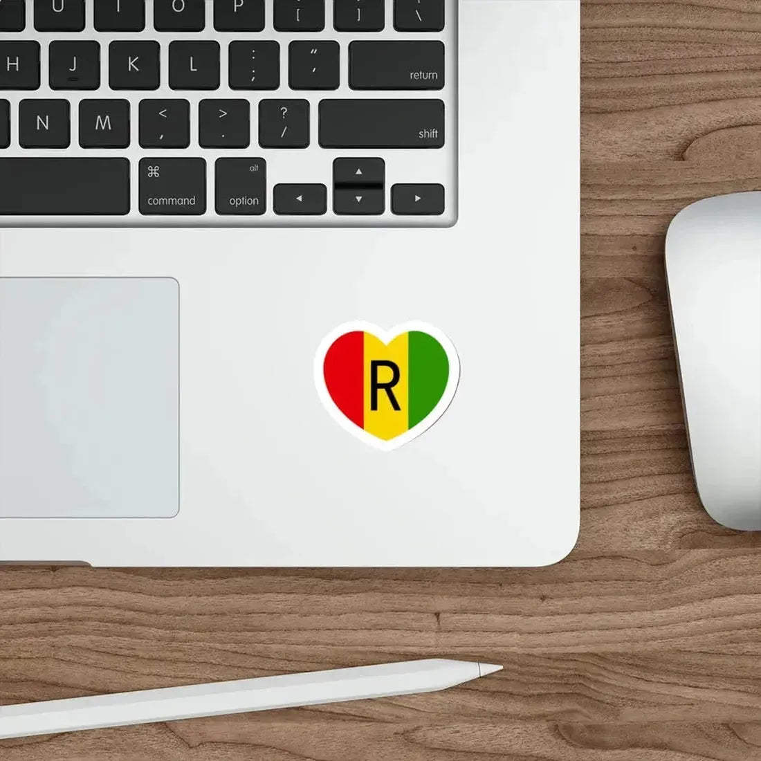 Heart Flag of Rwanda 1962-2001 - STICKER Vinyl Die-Cut Decal - The Sticker Space