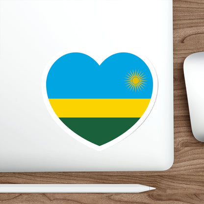 Heart Flag of Rwanda - STICKER Vinyl Die-Cut Decal-The Sticker Space