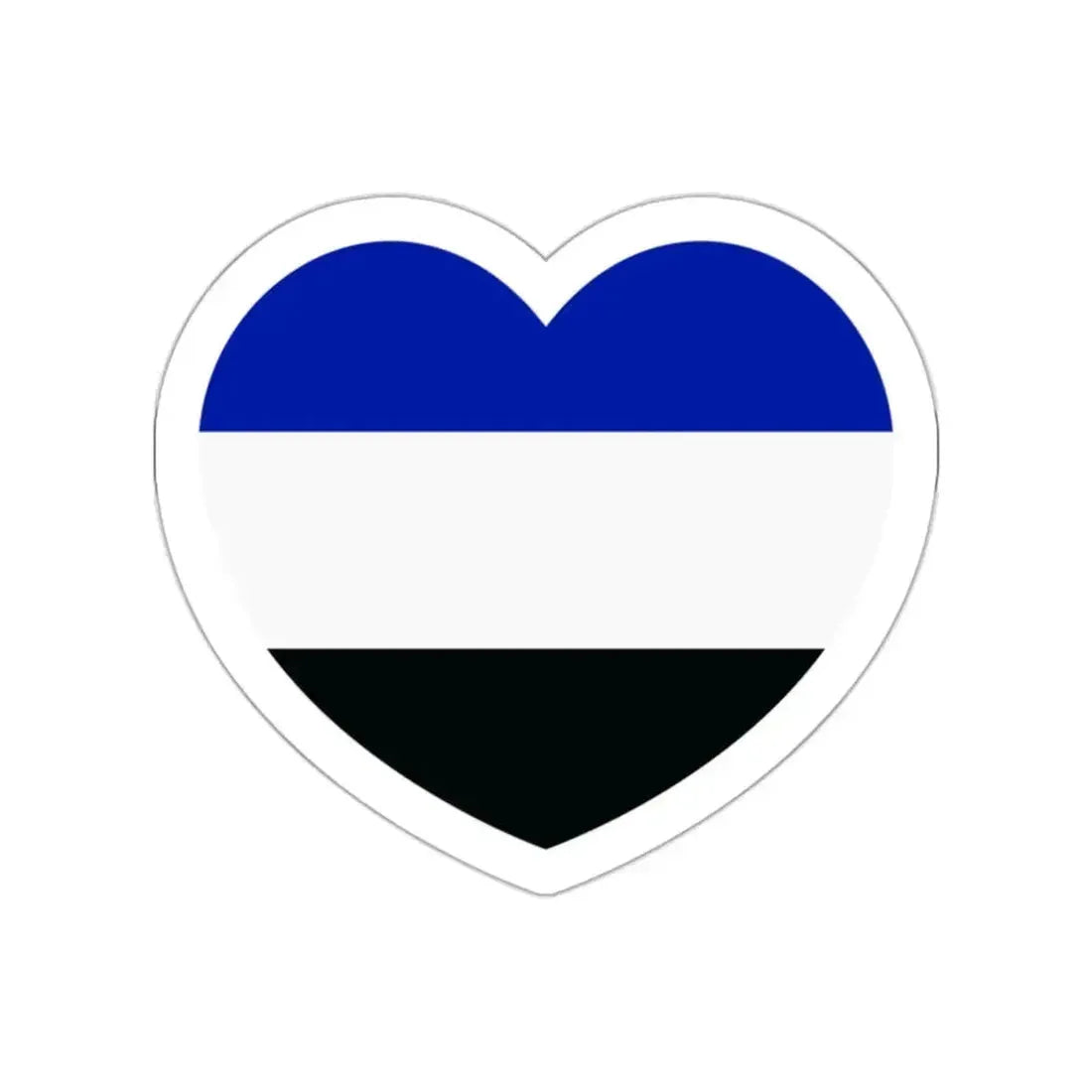 Heart Flag of Saar 1920-1935 - STICKER Vinyl Die-Cut Decal White Die-Cut 2 Inch - The Sticker Space