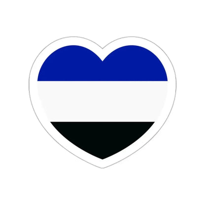 Heart Flag of Saar 1920-1935 - STICKER Vinyl Die-Cut Decal White Die-Cut 2 Inch - The Sticker Space