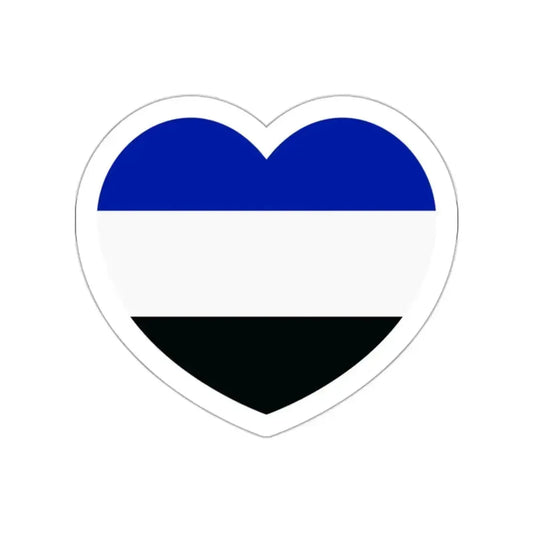 Heart Flag of Saar 1920-1935 - STICKER Vinyl Die-Cut Decal White Die-Cut 2 Inch - The Sticker Space
