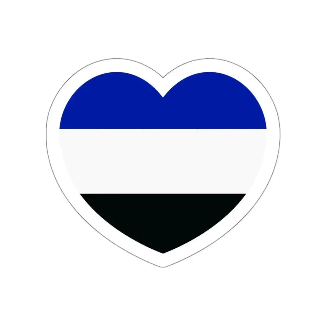 Heart Flag of Saar 1920-1935 - STICKER Vinyl Die-Cut Decal White Die-Cut 3 Inch - The Sticker Space