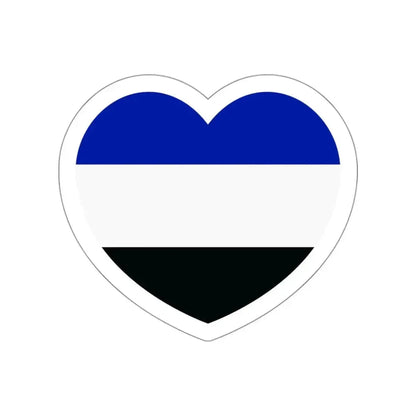 Heart Flag of Saar 1920-1935 - STICKER Vinyl Die-Cut Decal White Die-Cut 3 Inch - The Sticker Space