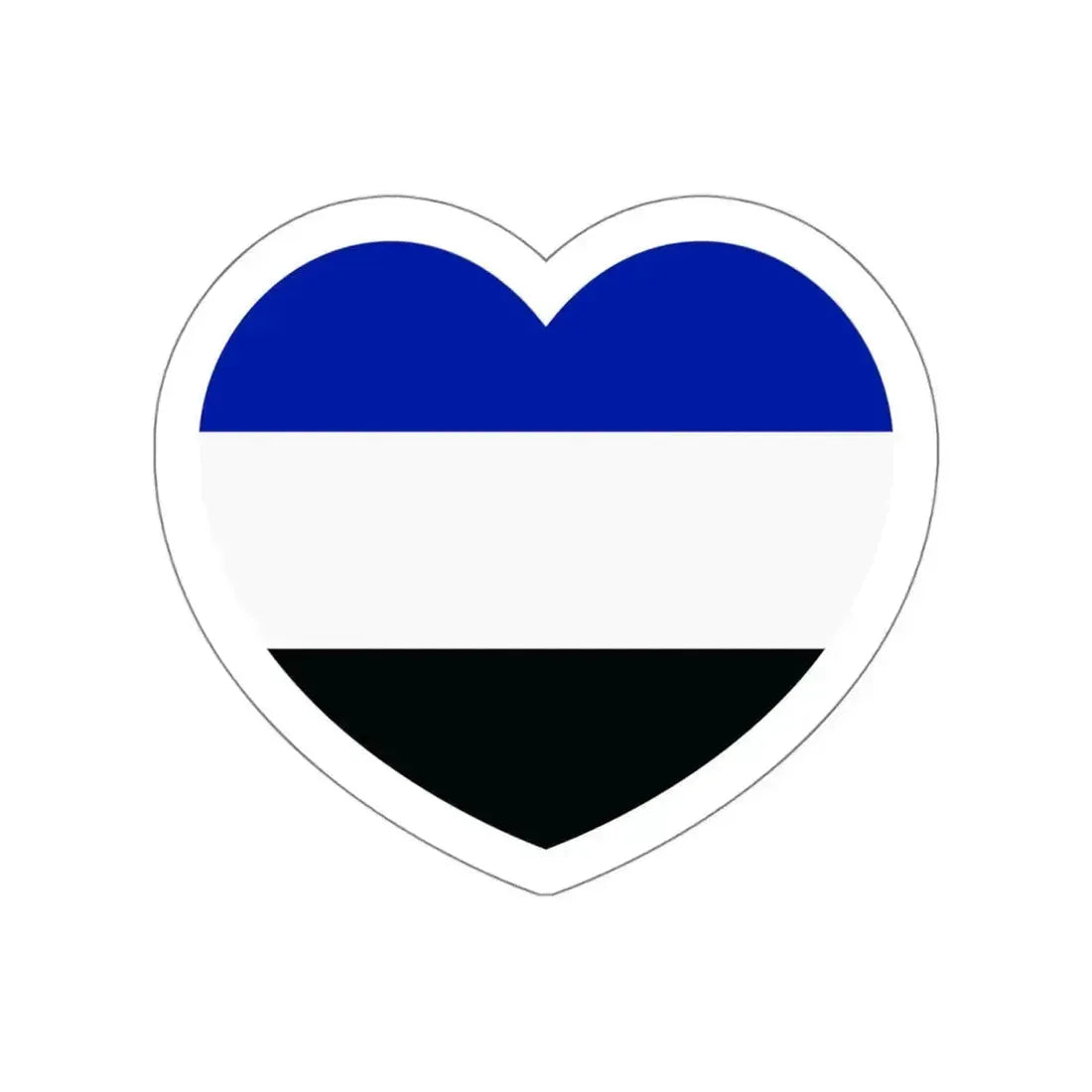 Heart Flag of Saar 1920-1935 - STICKER Vinyl Die-Cut Decal White Die-Cut 4 Inch - The Sticker Space