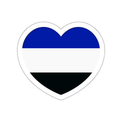 Heart Flag of Saar 1920-1935 - STICKER Vinyl Die-Cut Decal White Die-Cut 6 Inch - The Sticker Space
