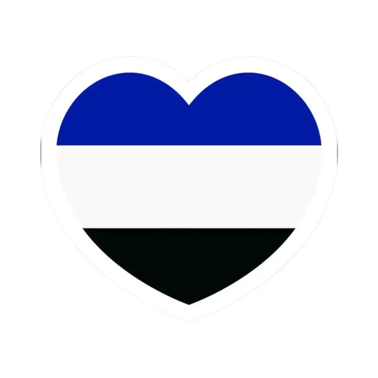 Heart Flag of Saar 1920-1935 - STICKER Vinyl Kiss-Cut Decal 2 Inch White - The Sticker Space