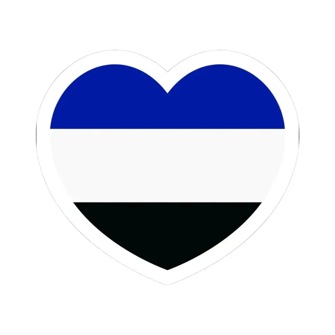 Heart Flag of Saar 1920-1935 - STICKER Vinyl Kiss-Cut Decal 3 Inch White - The Sticker Space