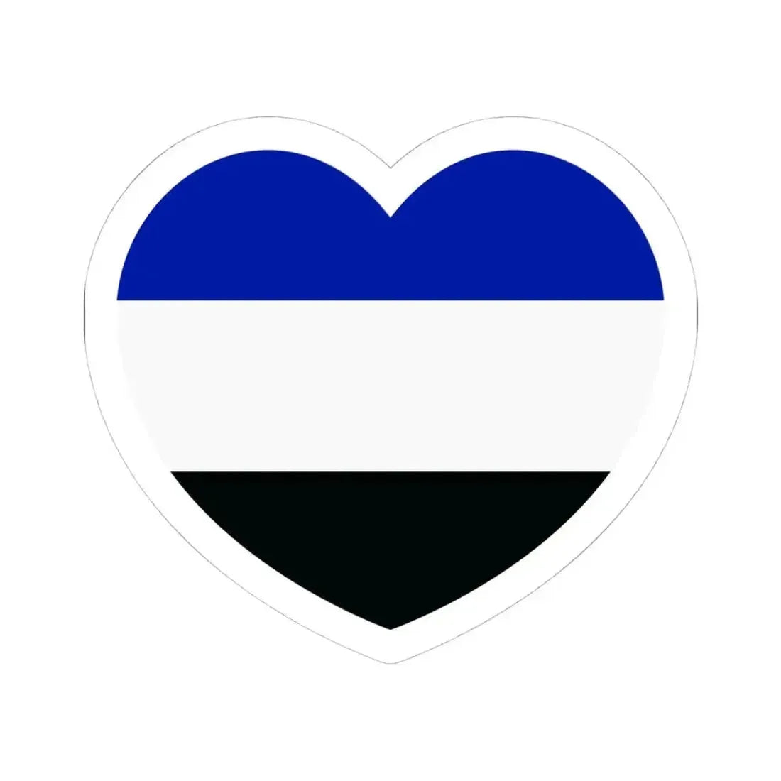 Heart Flag of Saar 1920-1935 - STICKER Vinyl Kiss-Cut Decal 4 Inch White - The Sticker Space