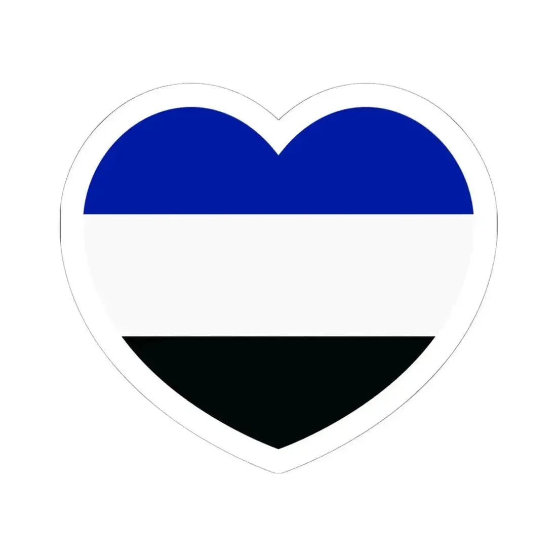 Heart Flag of Saar 1920-1935 - STICKER Vinyl Kiss-Cut Decal 6 Inch White - The Sticker Space