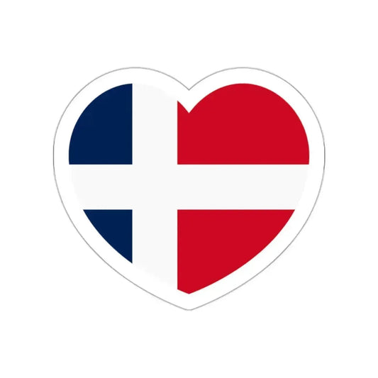 Heart Flag of Saar 1947-1956 - STICKER Vinyl Die-Cut Decal White Die-Cut 2 Inch - The Sticker Space