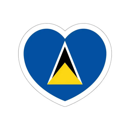 Heart Flag of Saint Lucia 1979-2002 - STICKER Vinyl Die-Cut Decal - The Sticker Space