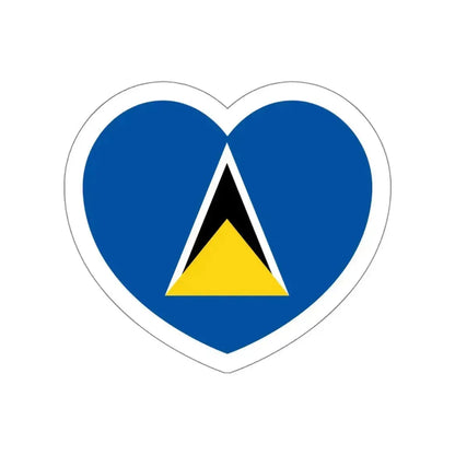Heart Flag of Saint Lucia 1979-2002 - STICKER Vinyl Die-Cut Decal - The Sticker Space