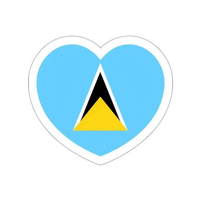 Heart Flag of Saint Lucia - STICKER Vinyl Die-Cut Decal - The Sticker Space