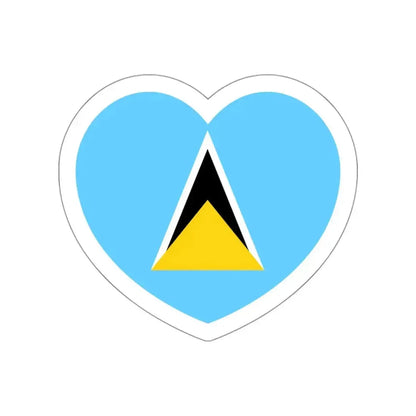 Heart Flag of Saint Lucia - STICKER Vinyl Die-Cut Decal - The Sticker Space