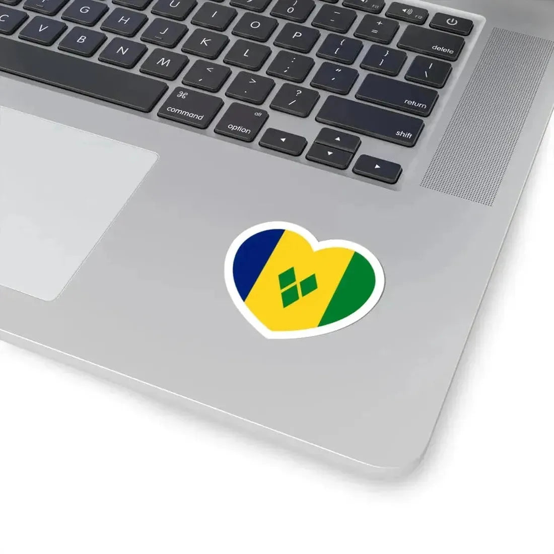 Heart Flag of Saint Vincent and the Grenadines - STICKER Vinyl Kiss-Cut Decal - The Sticker Space