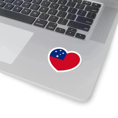 Heart Flag of Samoa - STICKER Vinyl Kiss-Cut Decal - The Sticker Space