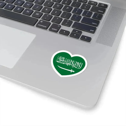 Heart Flag of Saudi Arabia 1938-1973 - STICKER Vinyl Kiss-Cut Decal - The Sticker Space