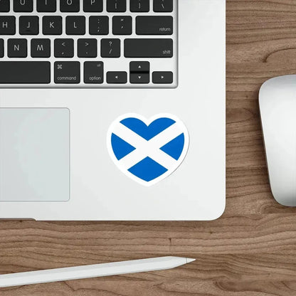 Heart Flag of Scotland - STICKER Vinyl Die-Cut Decal - The Sticker Space